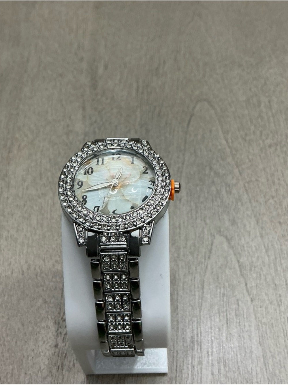 Women's Silver Crystal Accent Watch - Silver